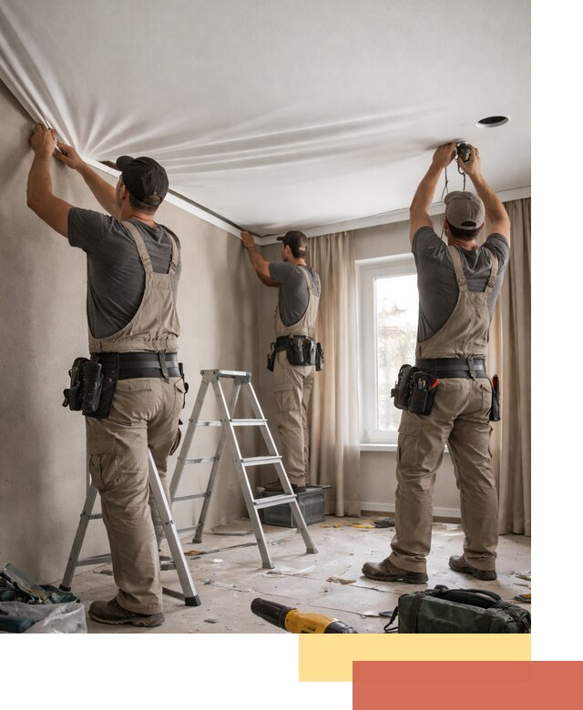 Монтаж матового натяжного потолка в Рыбинске качественно и быстро