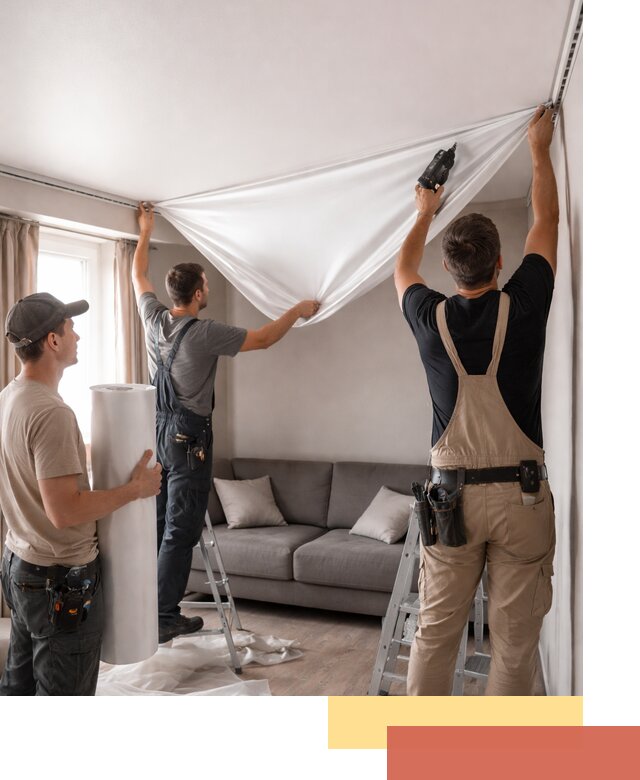 Монтаж сатинового натяжного потолка в Рыбинске качественно и быстро