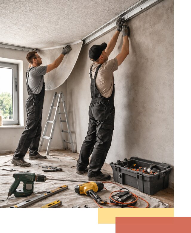 Монтаж фактурного натяжного потолка в Рыбинске качественно и быстро