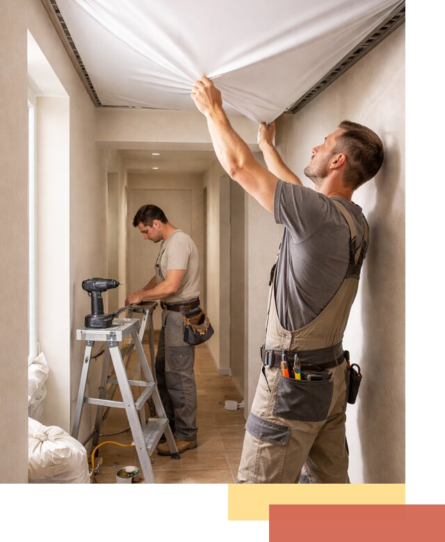 Монтаж натяжного потолка в прихожей в Рыбинске