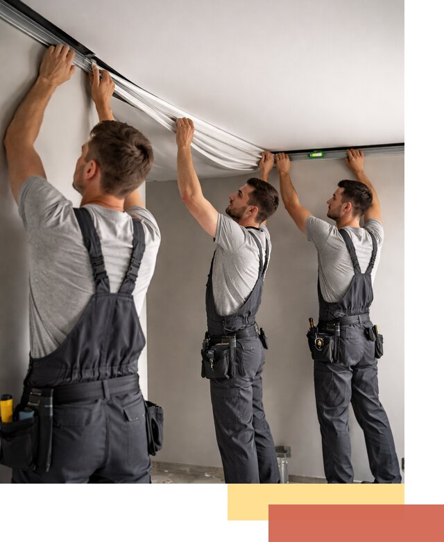 Теневые натяжные потолки в Рыбинске: монтаж и отделка быстро и качественно