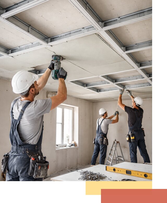 Кессонный потолок из гипсокартона под ключ в Рыбинске