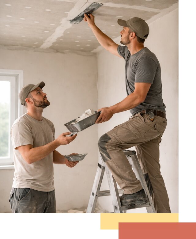 Шпаклевка потолка из гипсокартона в Рыбинске качественно и быстро