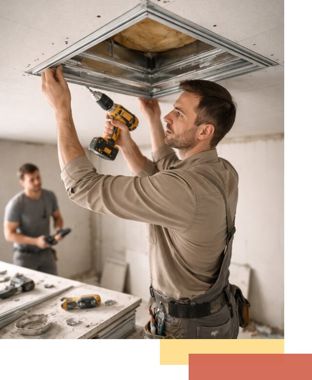 Монтаж люка в потолок из ГКЛ в Рыбинске