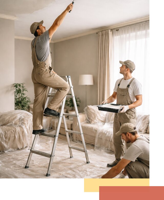 Покраска потолков акриловой краской в Рыбинске качественно и быстро