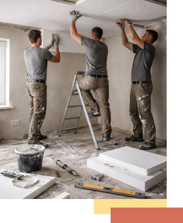 Утепление потолка пенопластом в Рыбинске быстро и качественно